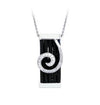 Sterling Silver Swirl Rubber Pendant