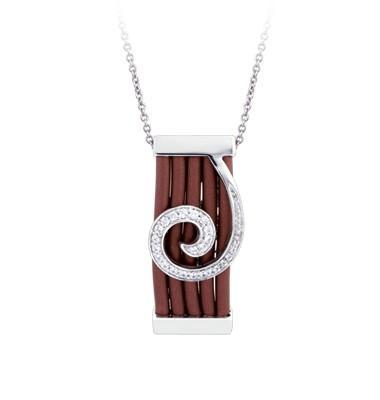 Sterling Silver Swirl Rubber Pendant