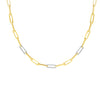 14K Yellow Gold .96 Carat Diamond Paperclip Necklace