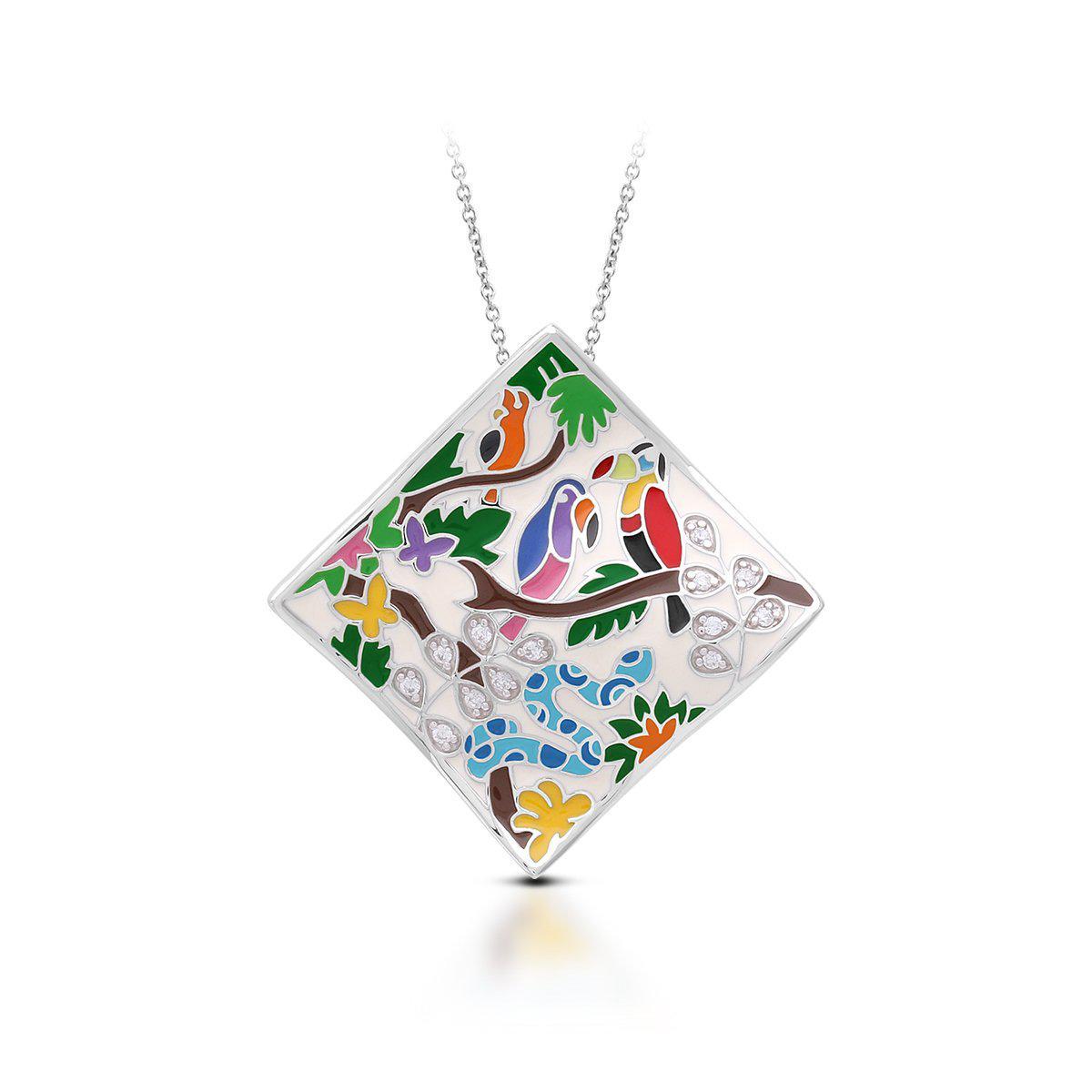Sterling Silver Tropical Rainforest Pendant