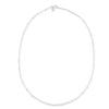 14K White Gold Lungo Paperclip Chain Necklace