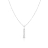 14K White Gold .06 Carat Diamond Bar Necklace