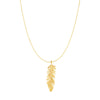 10K Yellow Gold Feather Necklace