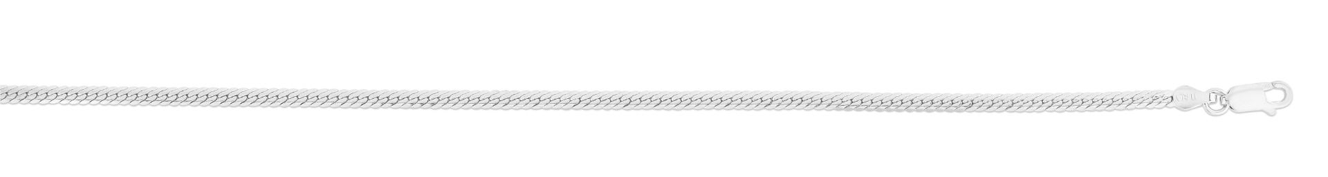 Sterling Silver 4.1mm Oval Herringbone Chain Necklace