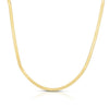 14K Yellow Gold 1.5mm Beveled Herringbone Chain Anklet
