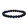 Lava & Tiger Eye Blue Beads Bracelet