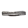 Stainless Steel & Gun Metal IP Double Wrap Chain & ID Terra Bracelet