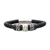 Celtic Knot Bead in Black Braided Leather Bracelet