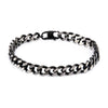 Black Plated Diamond Cut Chain Bracelet