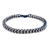 Steel Blue Plated Franco Chain Bracelet