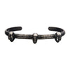 Antiqued Gun Metal Skull Bangle Bracelet