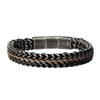 Allegiance Stainless Steel & Brown Cord Foxtail Link Bracelet