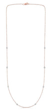 14K Rose Gold .25 Carat Diamonds by the Yard Necklace