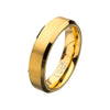 6mm Gold IP Plated Stainless Steel Satin Band Ring