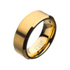 8mm Gold IP Plated Stainless Steel Satin Band Ring