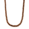 Rose Gold Plated Round Box Chain Necklace