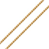 3mm Plated Gold Round Wheat Chain Necklace