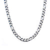 Steel Blue Plated Figaro Chain Necklace