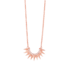 14K Rose Gold Sunburst Diamond Necklace