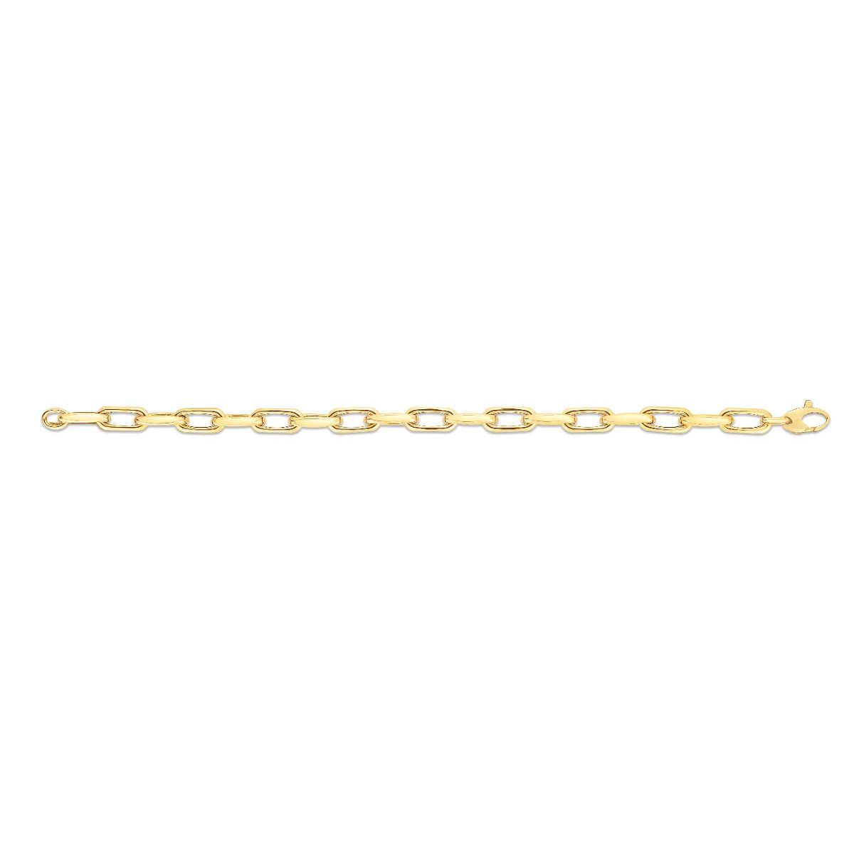 14K Yellow Gold 6mm French Cable Fancy Link Chain Necklace