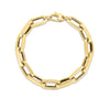 14K Yellow Gold 9mm French Cable Fancy Link Chain Necklace