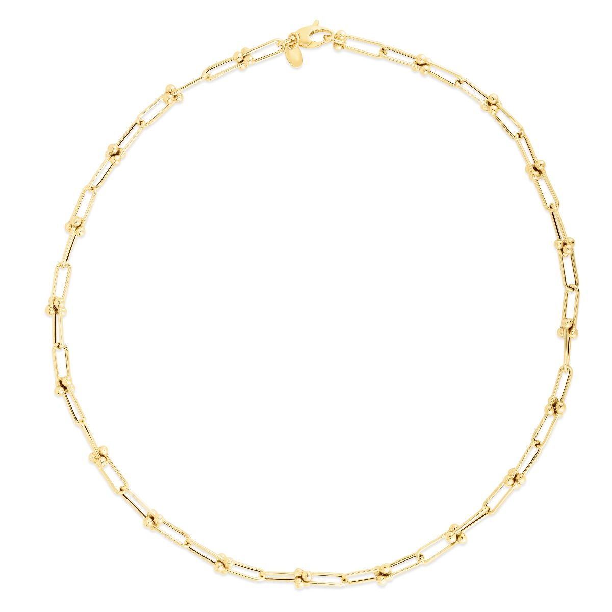 14K Yellow Gold 5.9mm Jax Link Chain Necklace