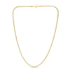 14K Yellow Gold 3.14mm Fancy Ice Chain Necklace