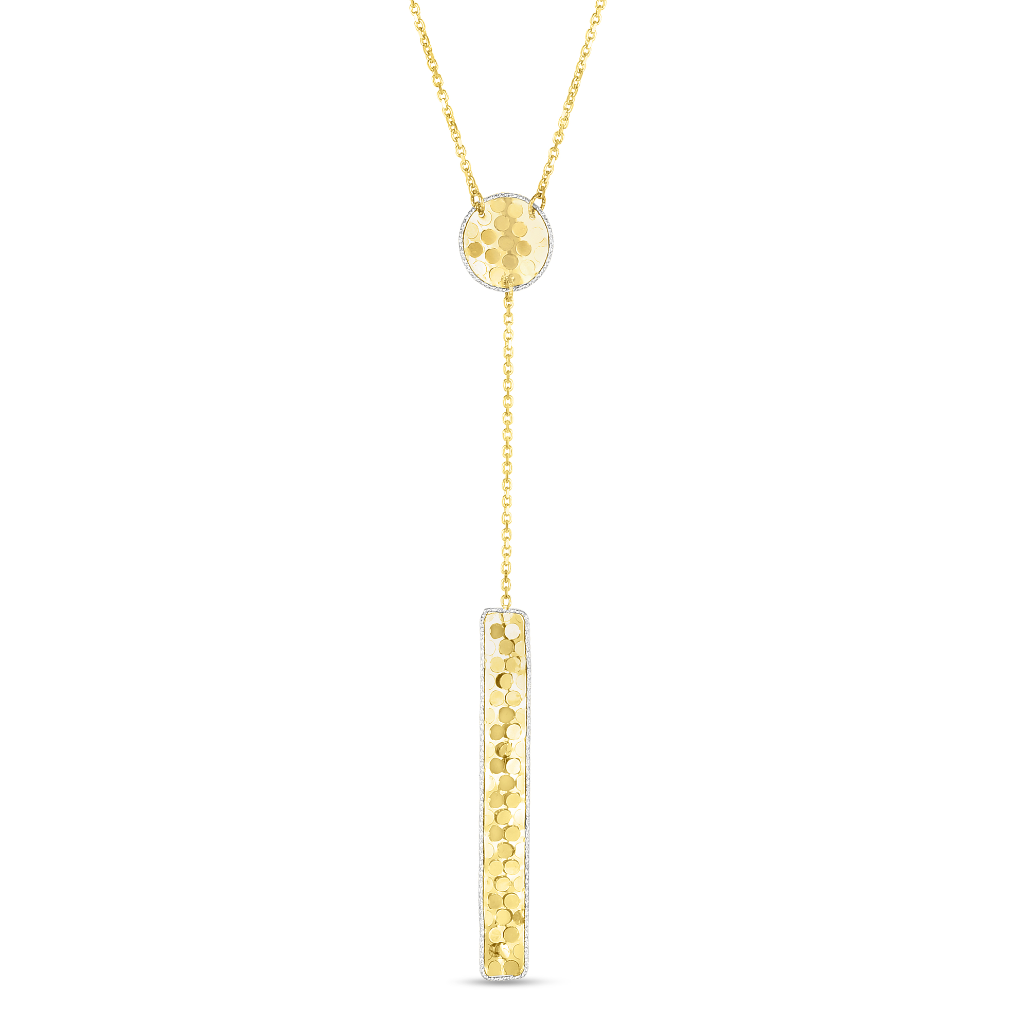 14K Yellow Gold Confetti Lariat Necklace