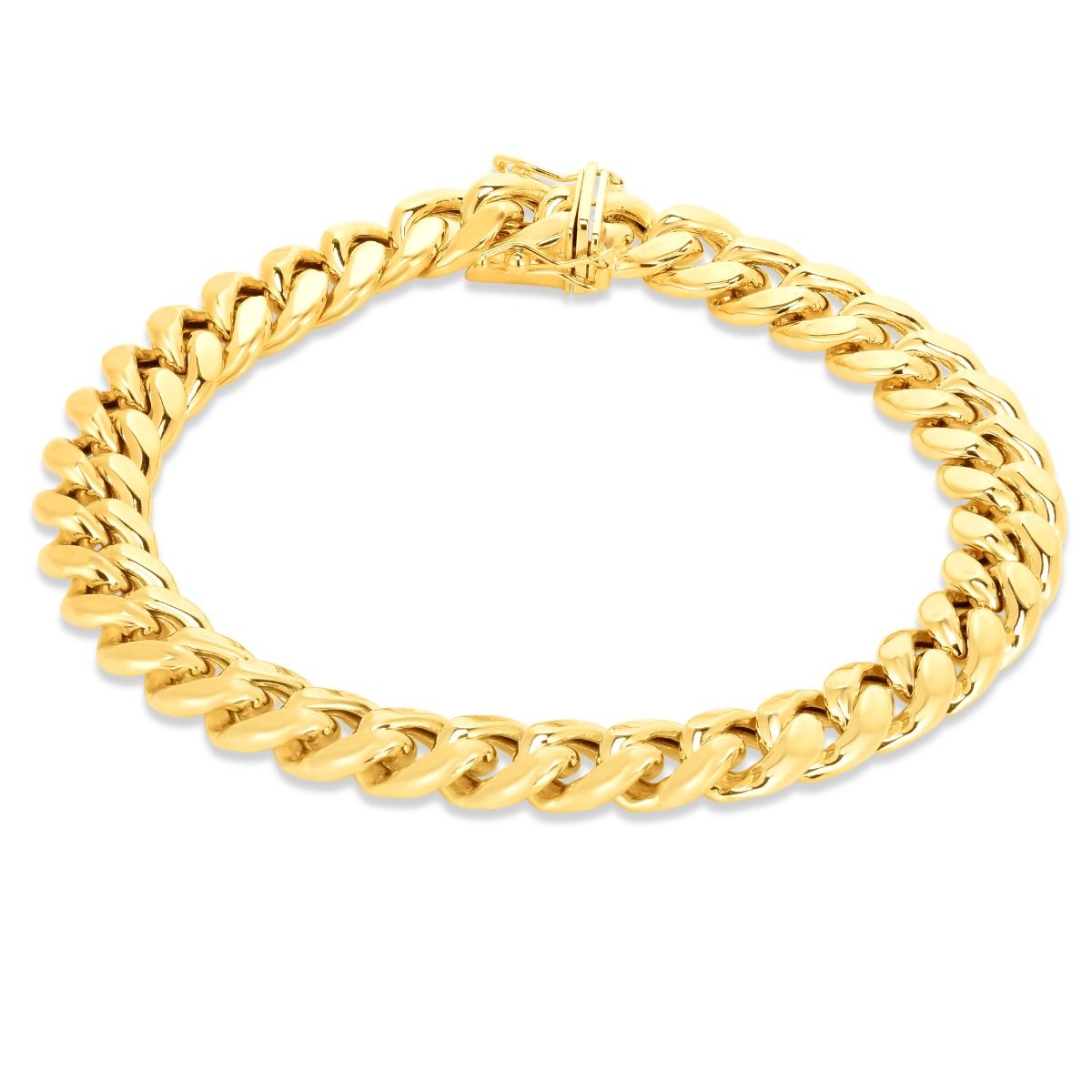 10K Yellow Gold 9.1mm Semi-Solid Classic Miami Cuban Necklace
